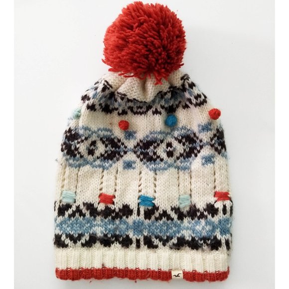 Hollister Pom Knit Beanie - Picture 1 of 3